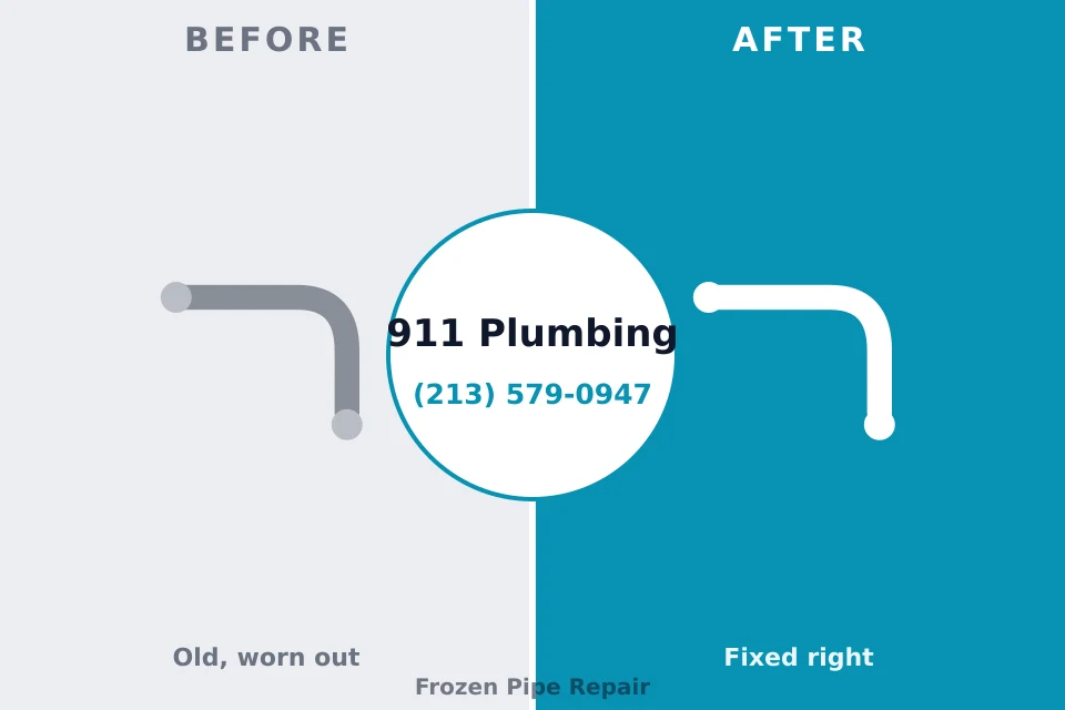 Before and after: plumbing repair West Park, NJ